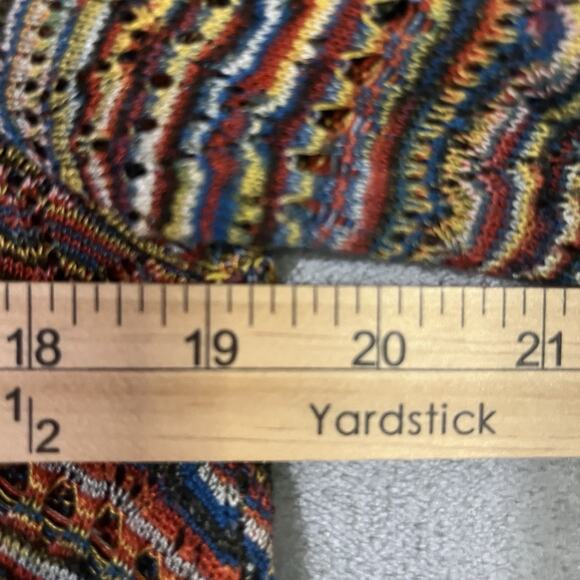 JOHN PAUL RICHARD Knit Tunic Top Autumn Colors Womens Sz L V-neck Long Sleeve - Picture 6 of 10